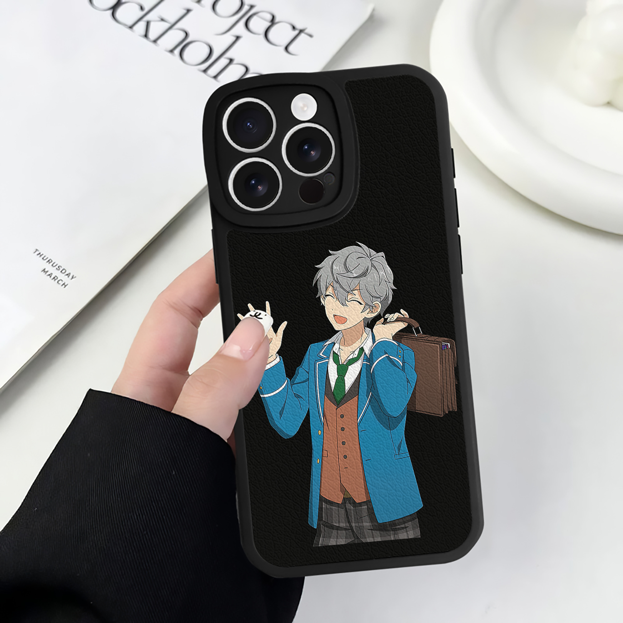 （画像用） あんさんぶるスターズ! Ensemble Stars 【iPhone 16シリーズ対応】シリコンスマホケース（レザー調） 材質：シリコン